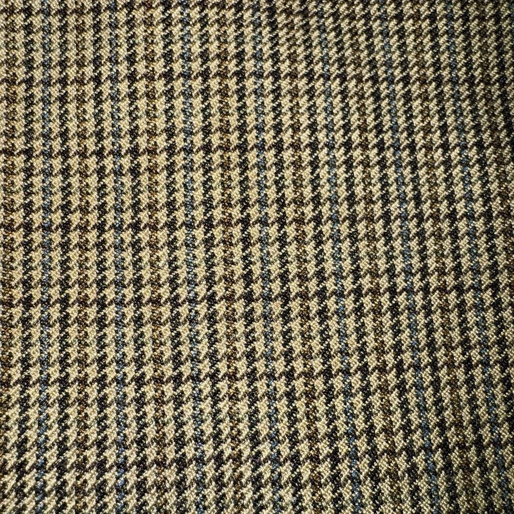 Chaps Wool Blend Sport Coat Mens 46L Houndstooth Silk Blazer Suit Jacket Career - Picture 6 of 16